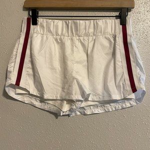 koral white power netz gym shorts red stripes S